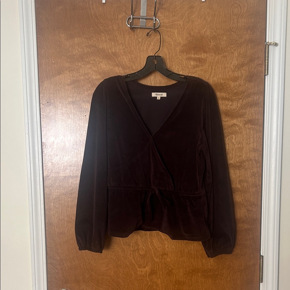 Madewell Rich Burgundy V-Neck Blouse